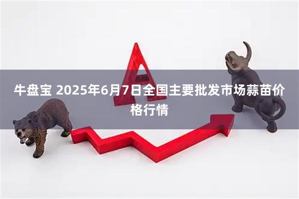 牛盘宝 2025年6月7日全国主要批发市场蒜苗价格行情